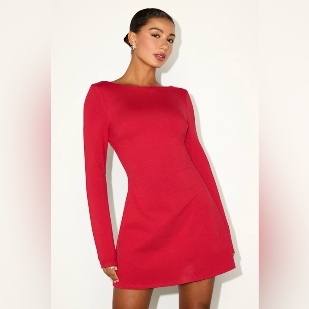 Lulus Aldith Ponte Knit Long Sleeve Minidress XL NWT